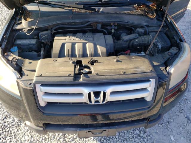 2HKYF18607H516758 - 2007 HONDA PILOT EXL BLACK photo 11