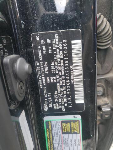 5XXGN4A73DG110063 - 2013 KIA OPTIMA EX BLACK photo 12