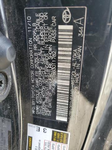 JTKJF5C76B3011782 - 2011 TOYOTA SCION TC 黑色 照片 12