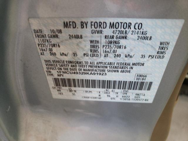 1FMCU49329KA91923 - 2009 FORD ESCAPE HYBRID BLUE photo 12