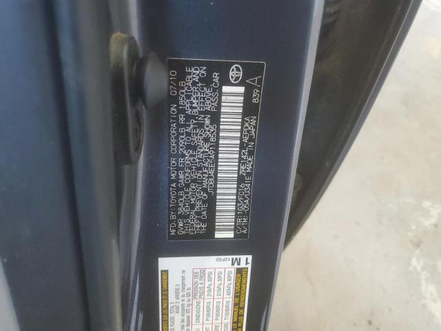 JTDBU4EE5A9118535 - 2010 TOYOTA COROLLA BASE Gris foto 12