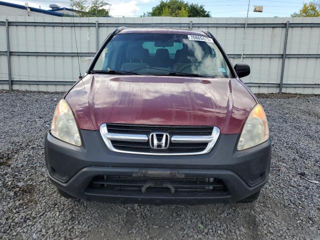 SHSRD78882U006057 - 2002 HONDA CR-V EX BURGUNDY photo 5