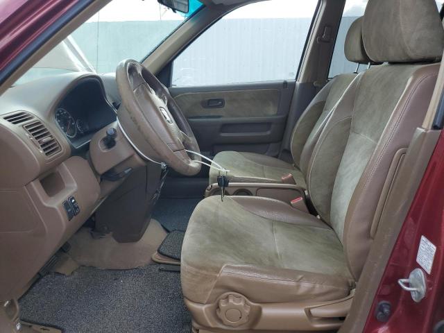 SHSRD78882U006057 - 2002 HONDA CR-V EX BURGUNDY photo 7