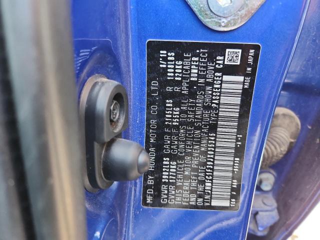 JHMFC1F39JX035345 - 2018 HONDA CIVIC EX BLUE photo 13