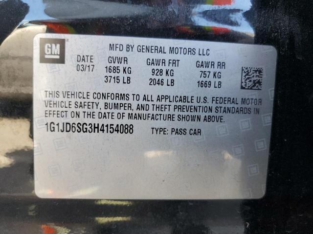 1G1JD6SG3H4154088 - 2017 CHEVROLET SONIC LT 黑色 照片 12