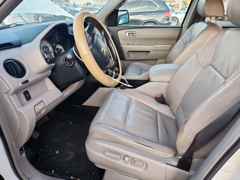 5FNYF386X9B013686 - 2009 HONDA PILOT EXL WHITE photo 7