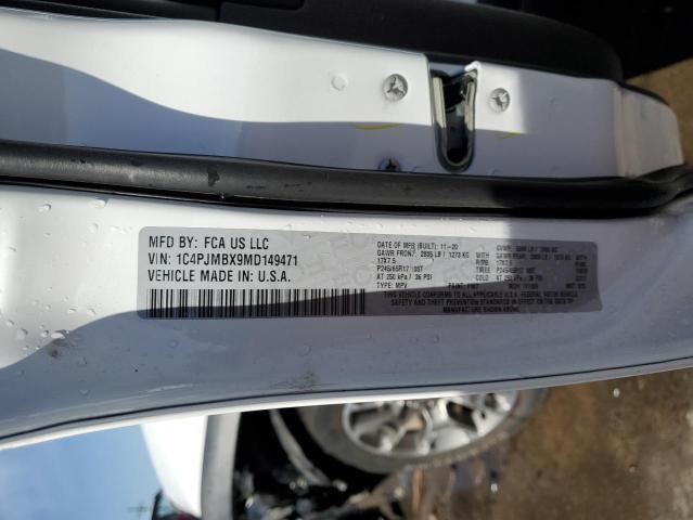 1C4PJMBX9MD149471 - 2021 JEEP CHEROKEE TRAILHAWK WHITE photo 13