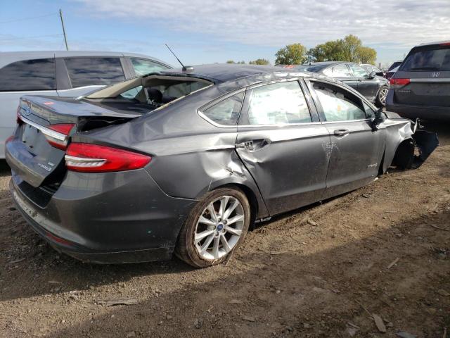 3FA6P0LU2HR232542 - 2017 FORD FUSION SE HYBRID GRAY photo 3