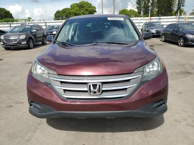 5J6RM3H32CL036507 - 2012 HONDA CR-V LX ბურგუნდია ფოტო 5