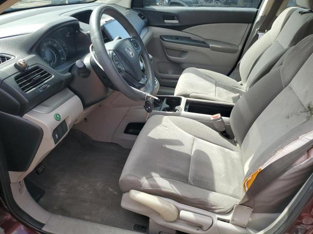 5J6RM3H32CL036507 - 2012 HONDA CR-V LX ბურგუნდია ფოტო 7