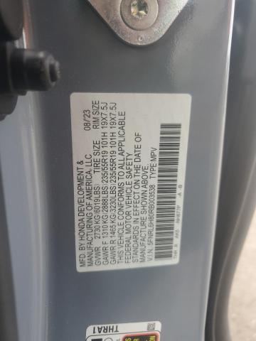 5FNRL6H80RB003538 - 2024 HONDA ODYSSEY TOURING GRAY photo 13