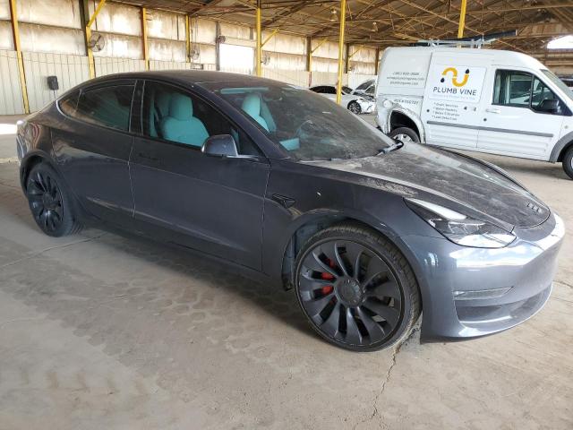 5YJ3E1ECXNF295804 - 2022 TESLA MODEL 3 Niebieski zdjęcie 4
