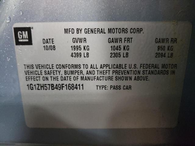 1G1ZH57B49F168411 - 2009 CHEVROLET MALIBU 1LT 蓝色 照片 13