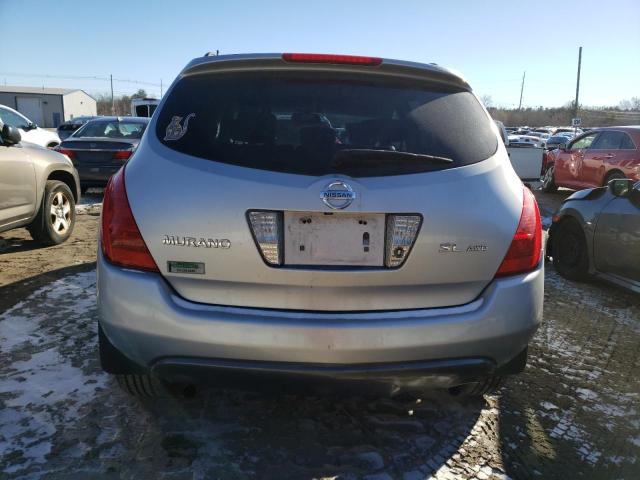 JN8AZ08W75W440681 - 2005 NISSAN MURANO SL SILVER photo 6