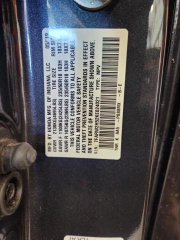 7FARW2H52KE024021 - 2019 HONDA CR-V EX Grafit foto 13