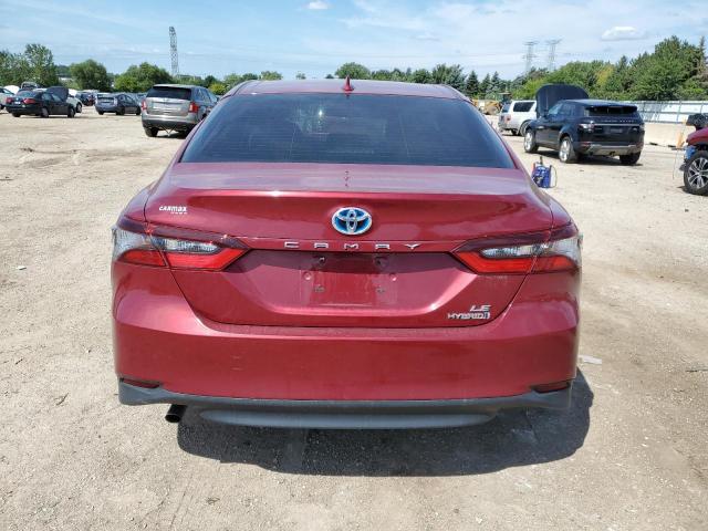 4T1C31AKXMU032183 - 2021 TOYOTA CAMRY LE RED photo 6