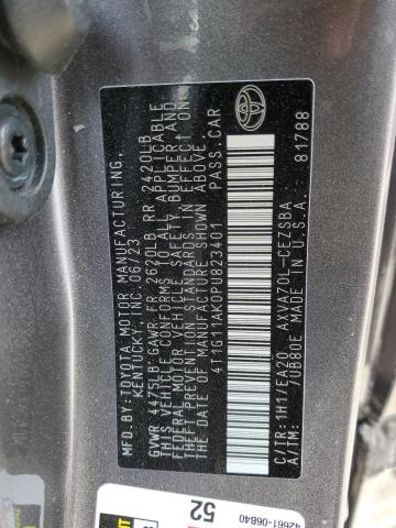 4T1G11AK0PU823401 - 2023 TOYOTA CAMRY SE NIGHT SHADE CHARCOAL photo 12