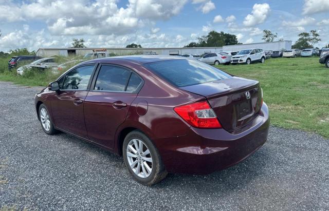 2HGFB2F90CH567350 - 2012 HONDA CIVIC EXL მუქწითელი ფოტო 3