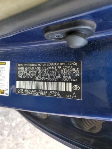 JTNBK46K473020937 - 2007 TOYOTA CAMRY LE ლურჯი ფოტო 13
