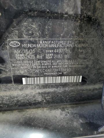 5NPEC4AB7DH731490 - 2013 HYUNDAI SONATA SE 黑色 照片 12