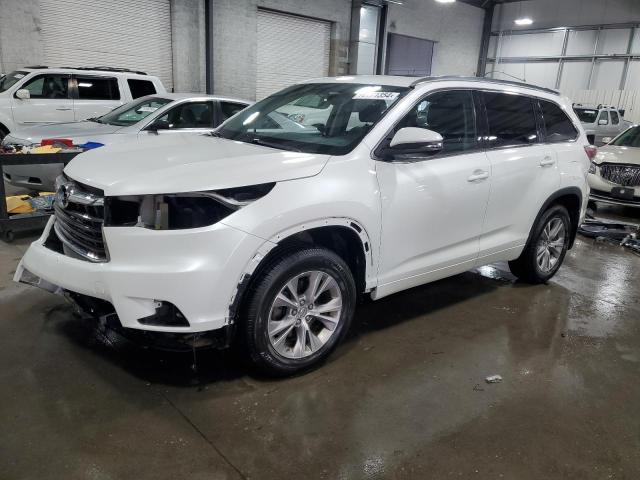 5TDJKRFH4FS138307 - 2015 TOYOTA HIGHLANDER XLE 白色 照片 1