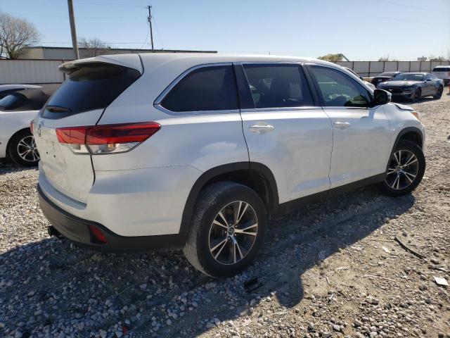 5TDZZRFH5KS302124 - 2019 TOYOTA HIGHLANDER LE WHITE photo 3