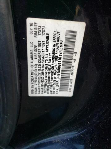 5FNRL3H91AB091110 - 2010 HONDA ODYSSEY TOURING Schwarz Foto 14