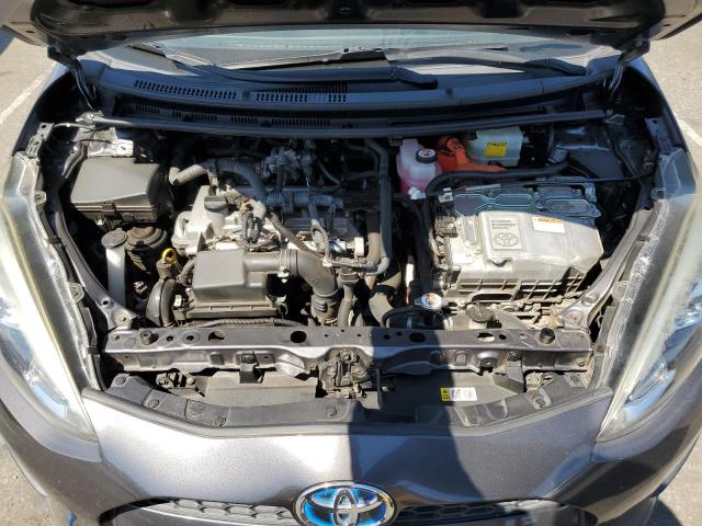 JTDKDTB30J1618551 - 2018 TOYOTA PRIUS C CHARCOAL photo 11