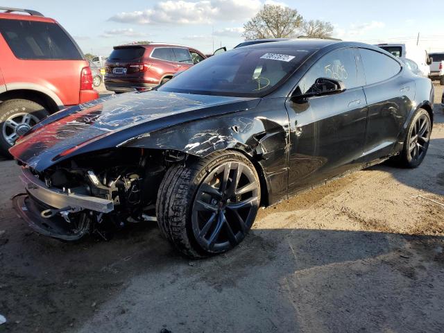 5YJSA1E61NF460169 - 2022 TESLA MODEL S Սև լուսանկար 1