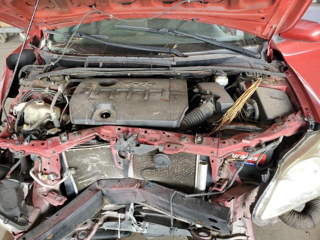 5YFBU4EE1DP184952 - 2013 TOYOTA COROLLA BASE წითელი ფოტო 11