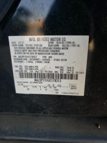 MAJ3P1TE4JC178313 - 2018 FORD ECOSPORT SE BLACK photo 12