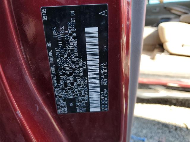 5TBBT44186S475257 - 2006 TOYOTA TUNDRA ACCESS CAB SR5 MAROON photo 12