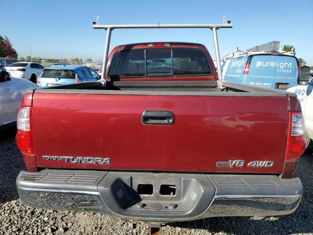 5TBBT44186S475257 - 2006 TOYOTA TUNDRA ACCESS CAB SR5 MAROON photo 6