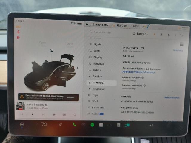 5YJ3E1EA9JF046645 - 2018 TESLA MODEL 3 Қара фото 9