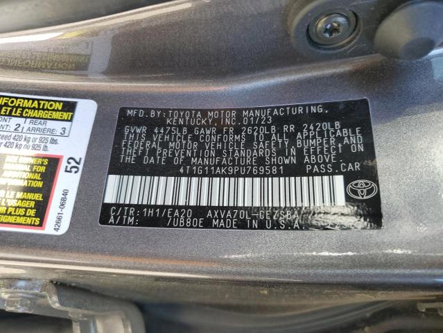 4T1G11AK9PU769581 - 2023 TOYOTA CAMRY SE NIGHT SHADE GRAY photo 13