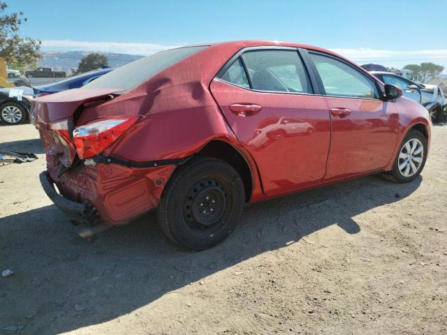 5YFBURHE9GP537323 - 2016 TOYOTA COROLLA L RED photo 3