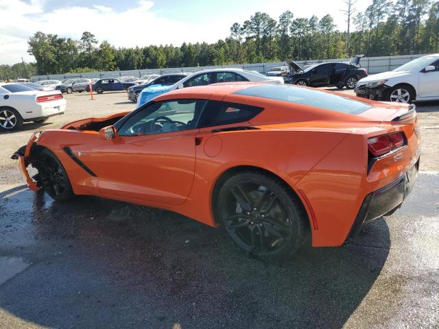 1G1YB2D73K5123323 - 2019 CHEVROLET CORVETTE STINGRAY 1LT ORANGE photo 2