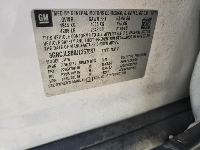 3GNCJLSB0JL257567 - 2018 CHEVROLET TRAX 1LT Ağ foto 13