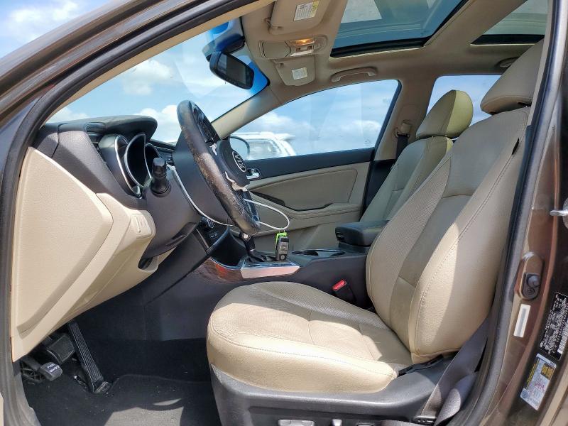 5XXGN4A76EG309934 - 2014 KIA OPTIMA EX BROWN photo 7