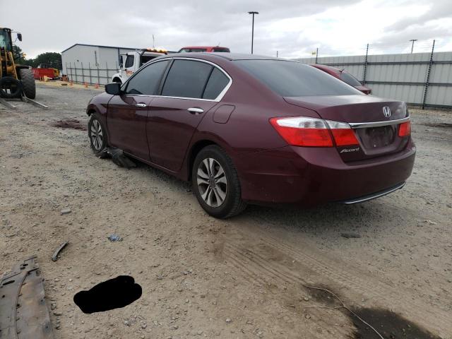 1HGCR2F36EA264178 - 2014 HONDA ACCORD LX BURGUNDY photo 2