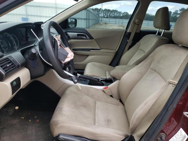 1HGCR2F36EA264178 - 2014 HONDA ACCORD LX BURGUNDY photo 7