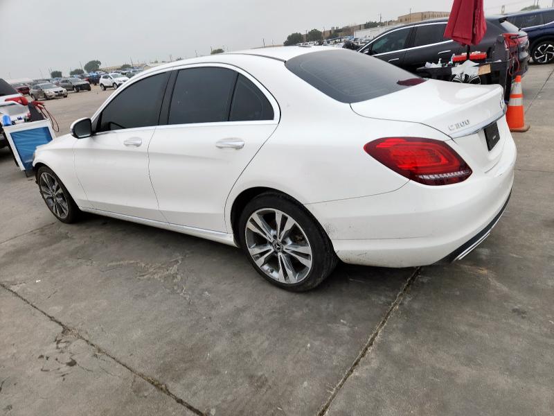 55SWF8DB8KU315182 - 2019 MERCEDES-BENZ C 300 WHITE photo 2