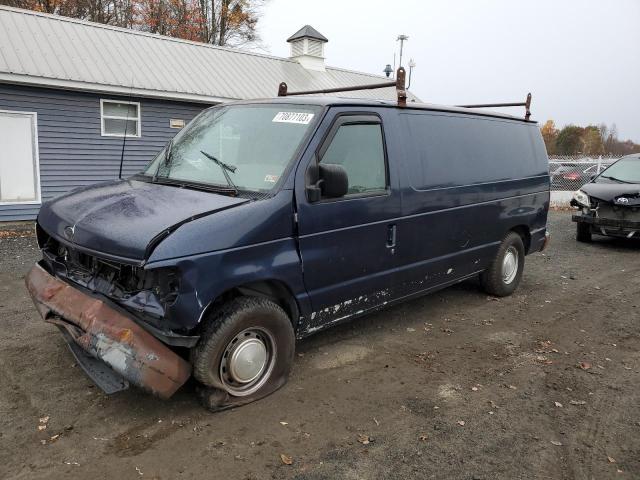 1FTRE14282HA02691 - 2002 FORD ECONOLINE E150 VAN BLUE photo 1