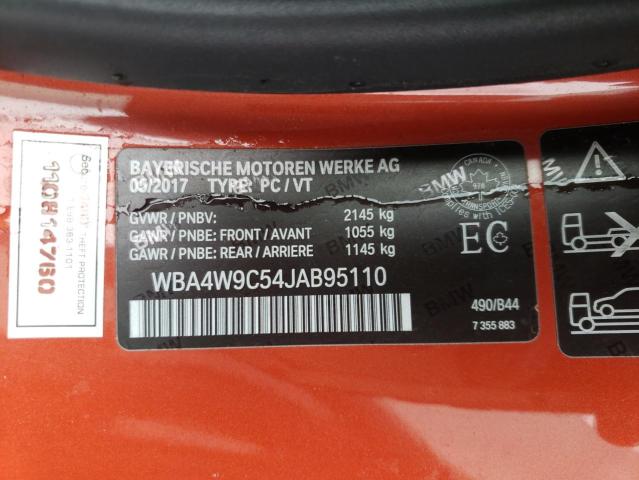 WBA4W9C54JAB95110 - 2018 BMW 440XI ORANGE photo 13