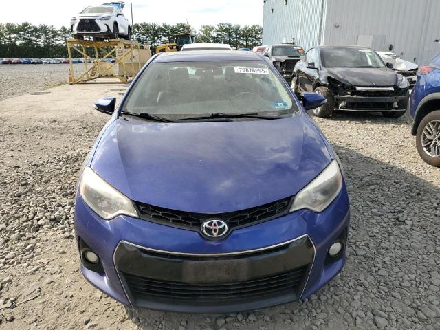 2T1BURHE5EC087067 - 2014 TOYOTA COROLLA L BLUE photo 5