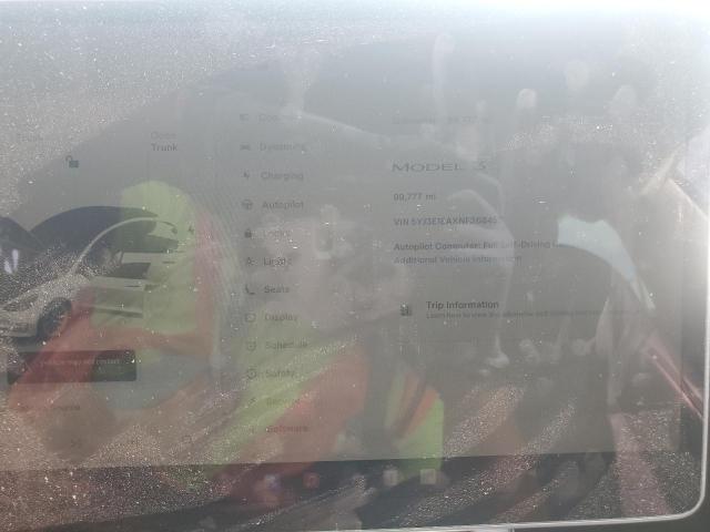 5YJ3E1EAXNF368457 - 2022 TESLA MODEL 3 Білий фото 9