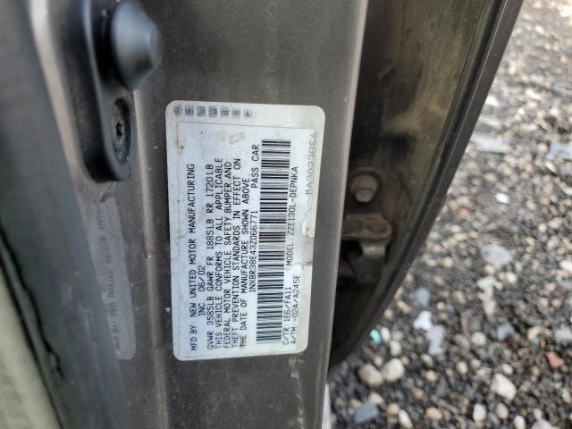 1NXBR38E43Z066771 - 2003 TOYOTA COROLLA CE GRAY photo 12