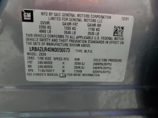 LRBAZLR40ND050073 - 2022 BUICK ENVISION PREFERRED GRAY photo 14