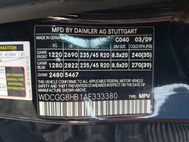 WDCGG8HB1AF333380 - 2010 MERCEDES-BENZ GLK 350 4MATIC BLACK photo 13