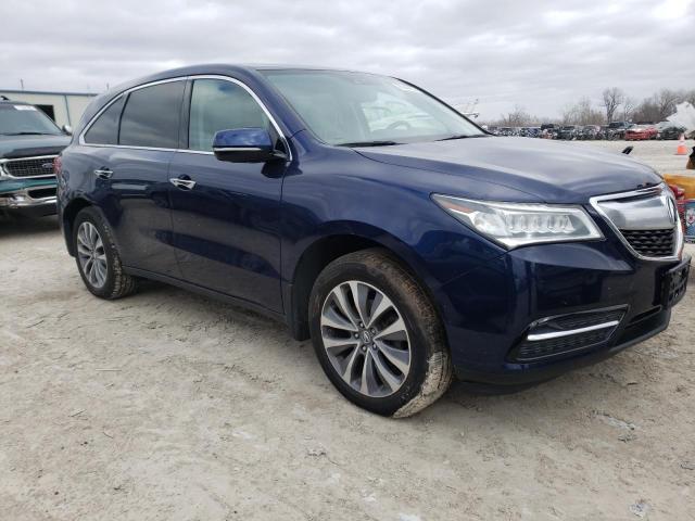 5FRYD4H48EB038394 - 2014 ACURA MDX TECHNOLOGY BLUE photo 4